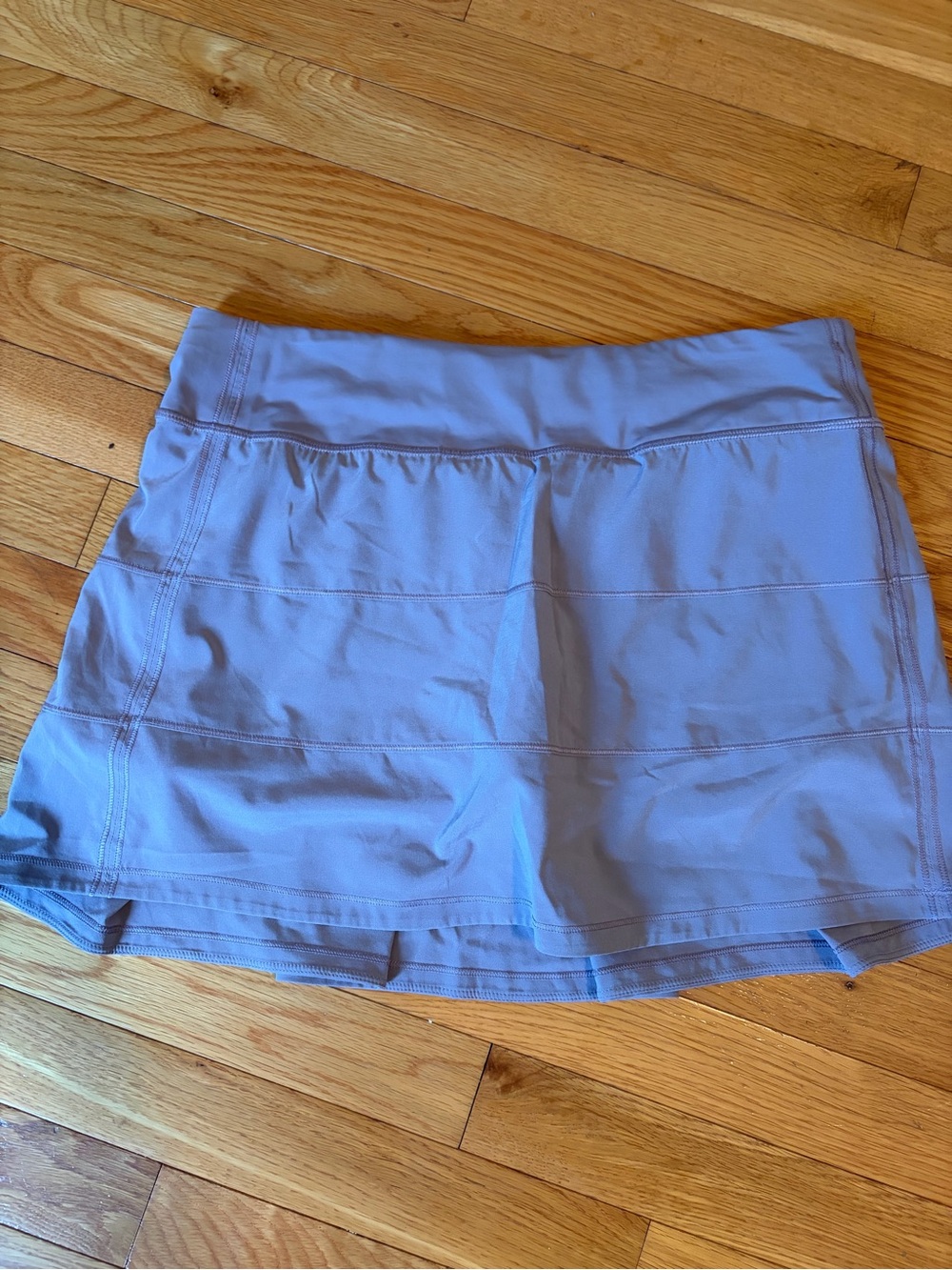 Lululemon pace rival mid rise skirt/skort in 8 tall light gray/purple color